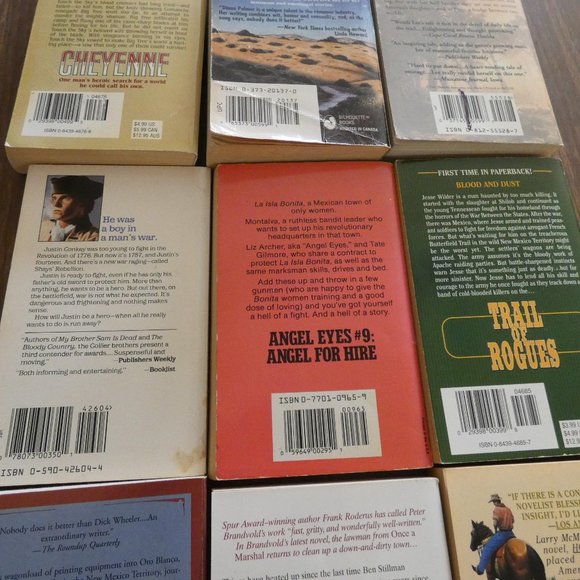 Lot Of 9 Vintage Western Paperback Books Various Authors - Picture 7 of 8